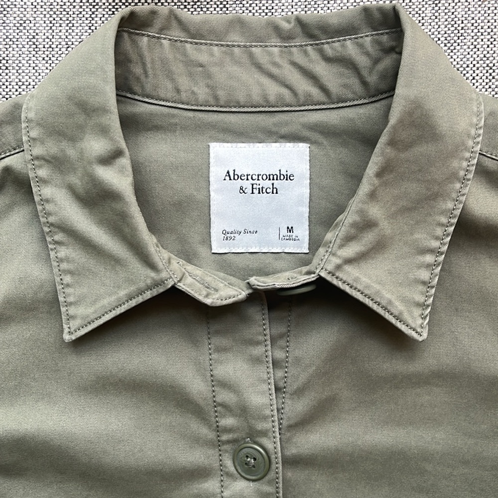 🫒 Abercrombie & Fitch Olive Green Romper, Size: M - Picture 14 of 17